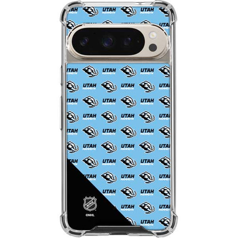 NHL Utah Mammoth Logo Pattern Google Pixel 9/9 Pro Clear Case